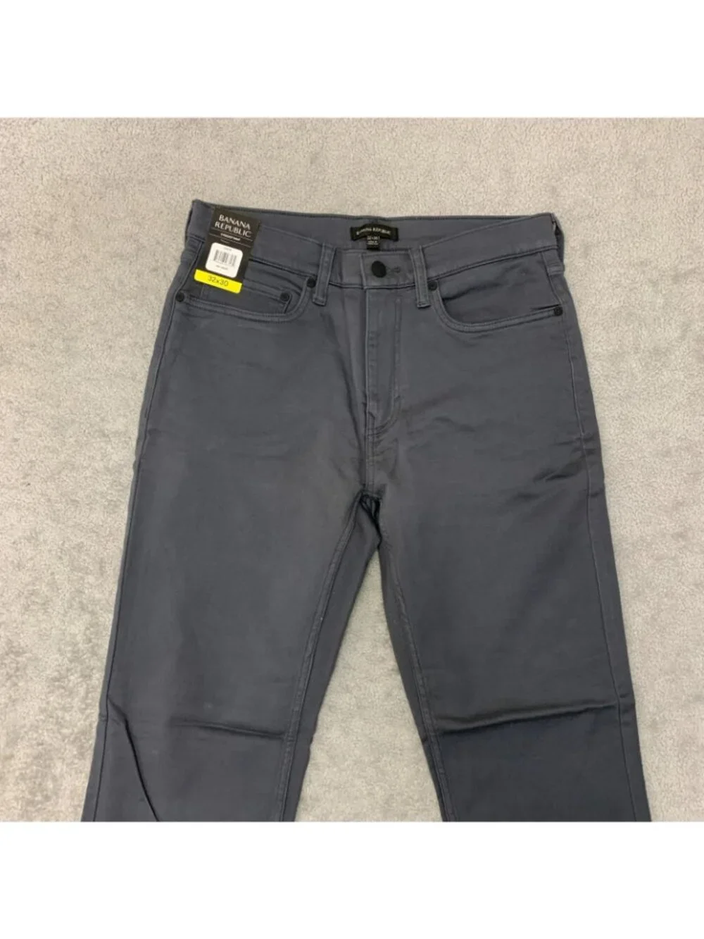 NWT Banana Republic Men's 32x30 Grey 5-Pocket Pant Cotton Blend